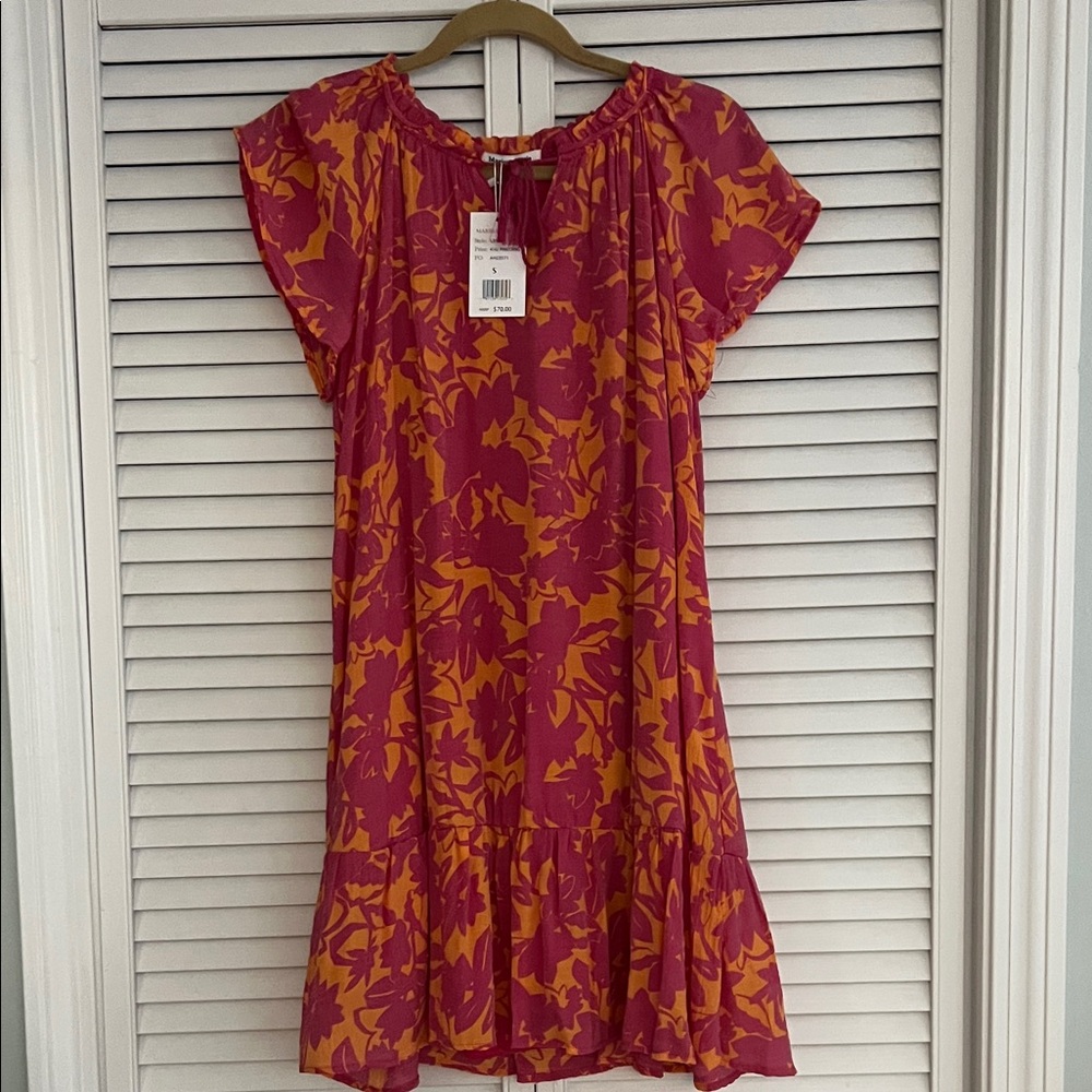 NWT Marissa Olivia Pink/Orange Dress Size Small